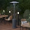 Flash Furniture Sol Patio Outdoor Heating-Slate Gray Stainless Steel 40,000 BTU Propane Heater w/Wheels, 7.5Ft Tall NAN-HSS-AGH-GY-GG - alternate 1